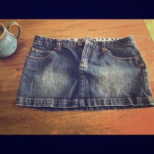 Mini jean skirt
